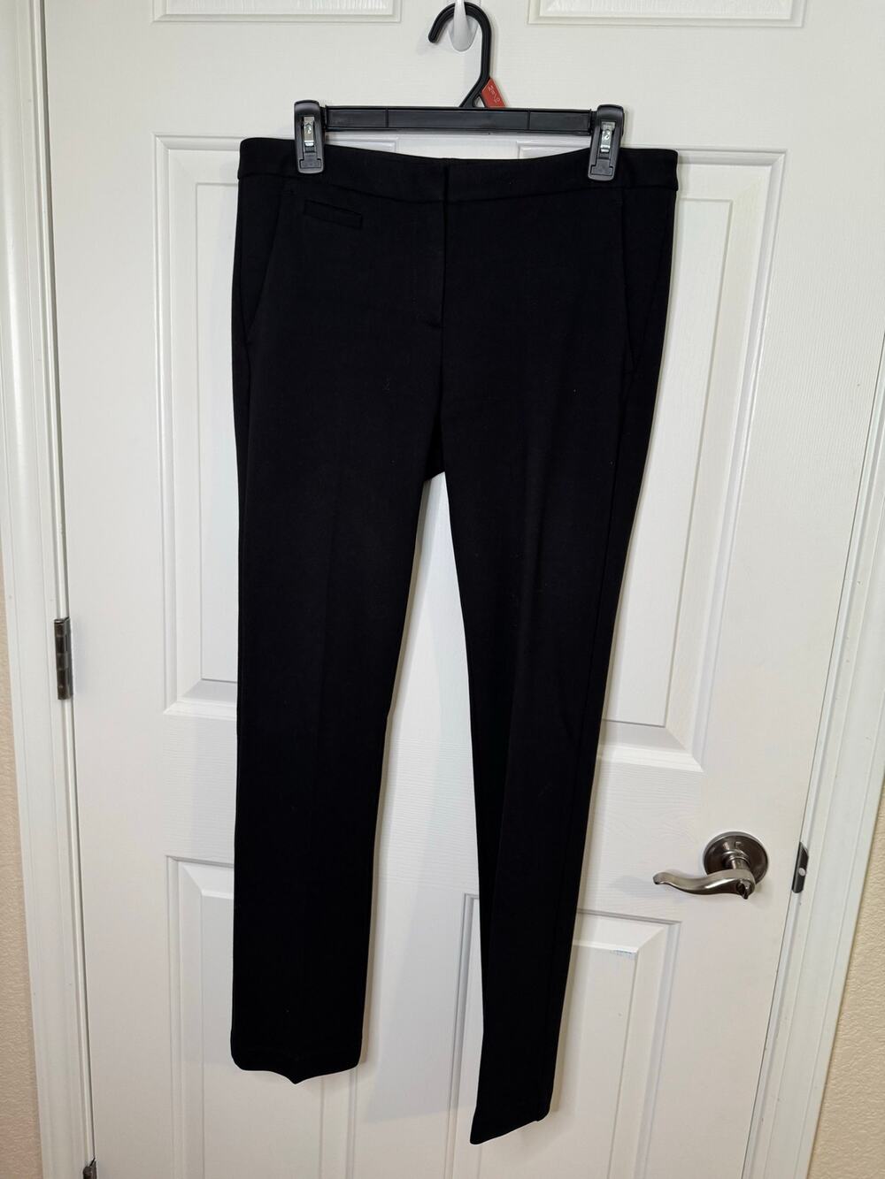 Theory Slim Tailored Treeca Stretch Pants Pockets Classic Pants Black 8